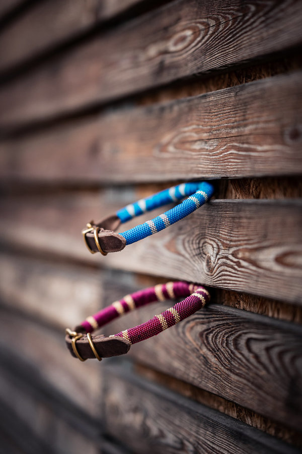 ROUND Leder Halsband mit Perlen im Harry Potter Style
